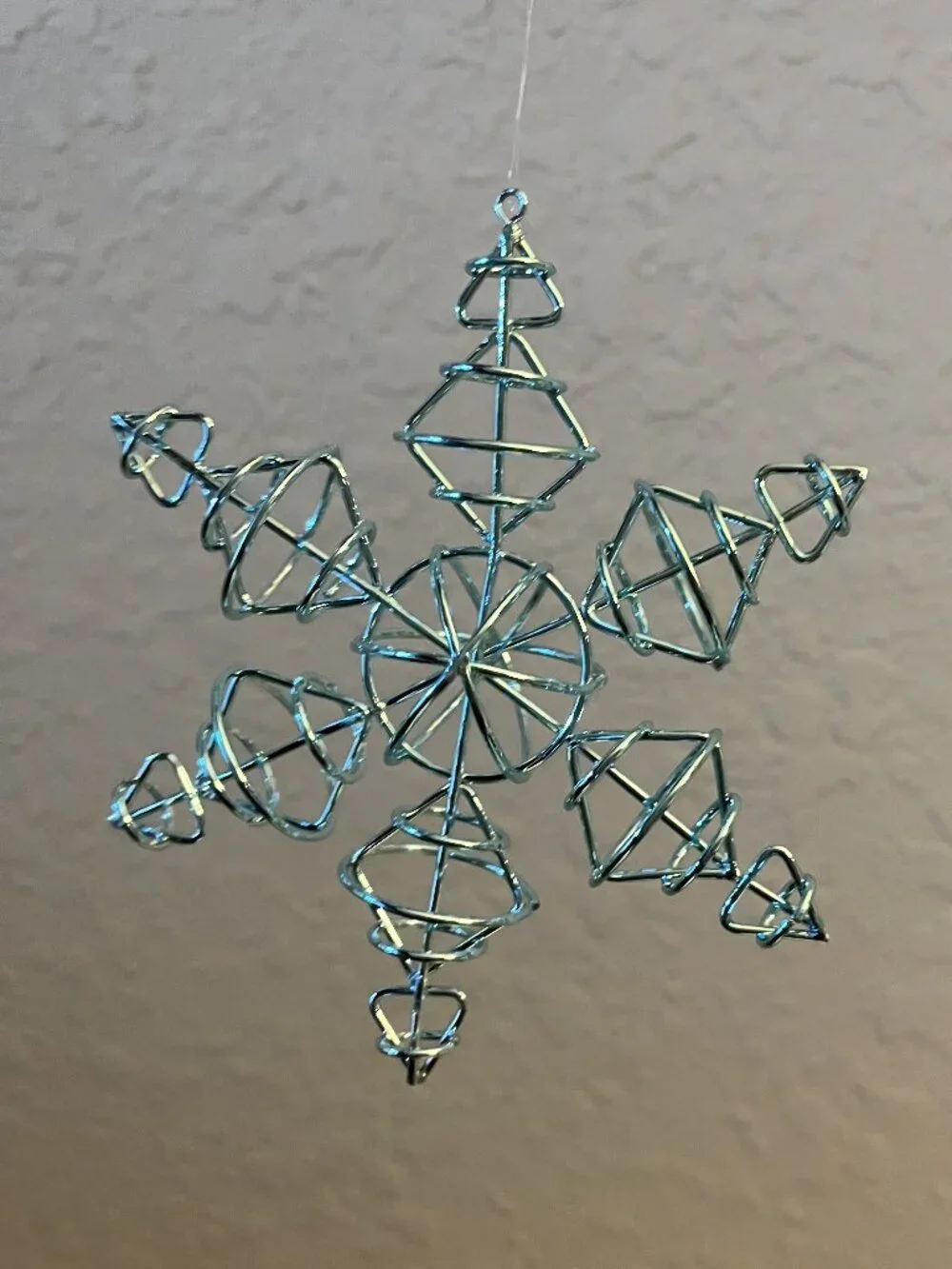Crate & Barrel Blue Snowflake Christmas Tree Ornament